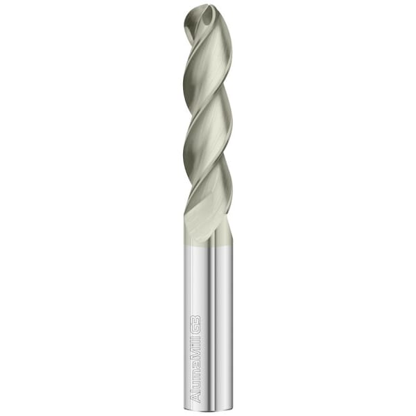 Fullerton Tool 3-Flute - 37.5 Degree Helix - 3833 AlumaMill G3 HP End Mills, FC5, RH Spiral, Ball, Extra-Long, 1 27927 - main